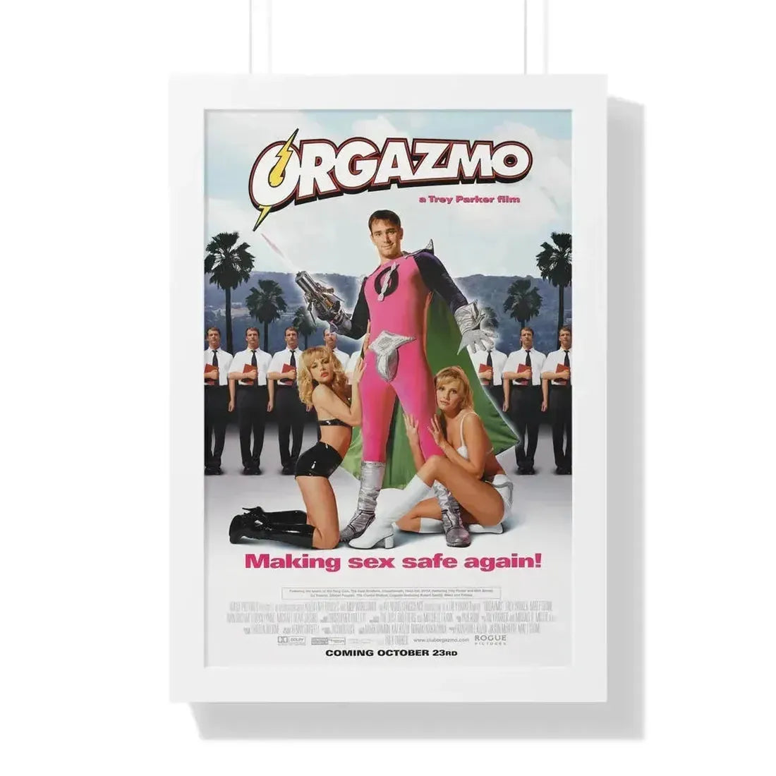 ORGAZMO 1997 - Framed Movie Poster 16″ x 24″ White - The Sticker Space