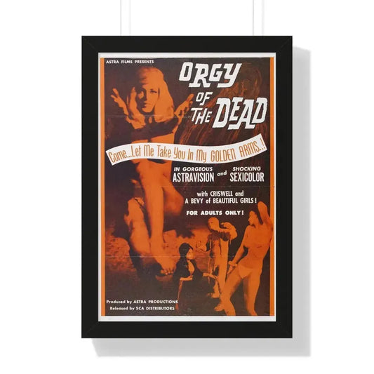 ORGY OF THE DEAD 1965 - Framed Movie Poster 16″ x 24″ Black - The Sticker Space