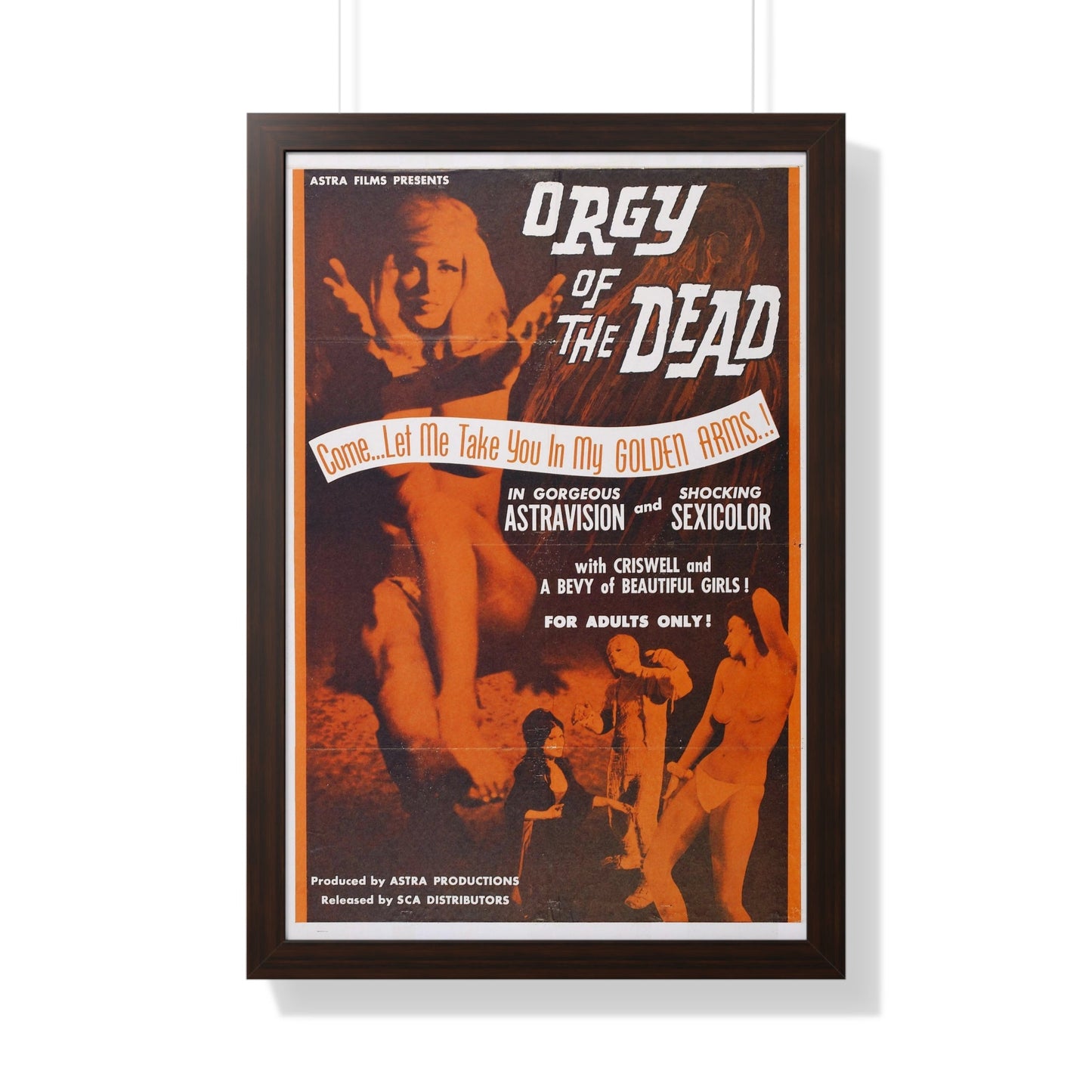 ORGY OF THE DEAD 1965 - Framed Movie Poster-20" x 30"-The Sticker Space