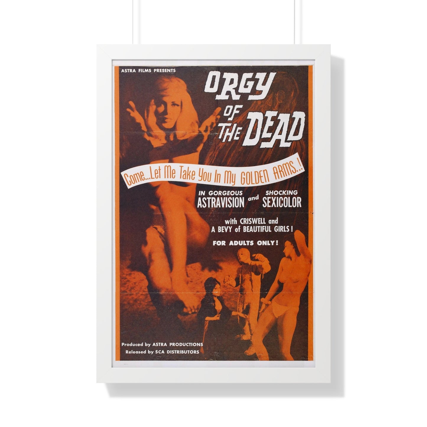 ORGY OF THE DEAD 1965 - Framed Movie Poster-20" x 30"-The Sticker Space