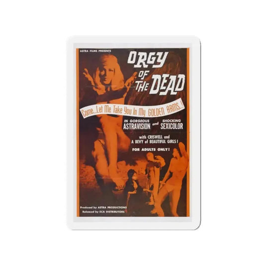 ORGY OF THE DEAD 1965 Movie Poster - Refrigerator Magnet 2 Inch Die-Cut - The Sticker Space