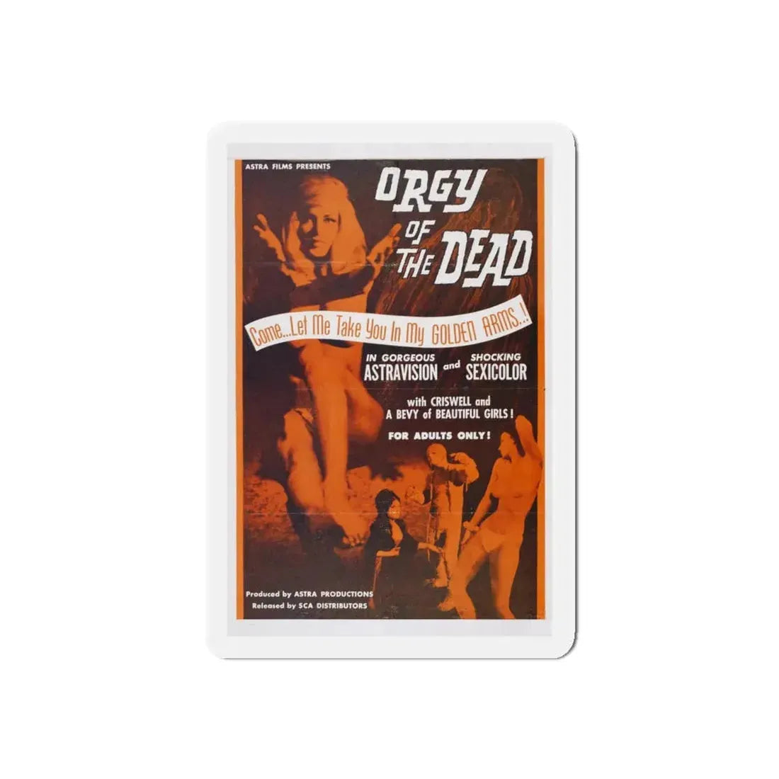 ORGY OF THE DEAD 1965 Movie Poster - Refrigerator Magnet - The Sticker Space