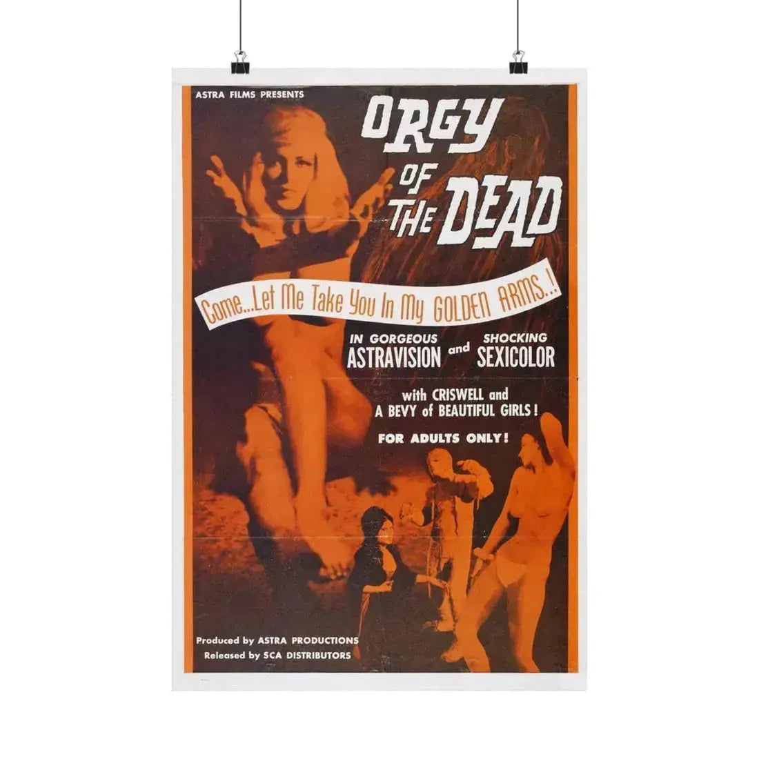 ORGY OF THE DEAD 1965 - Paper Movie Poster 16″ x 24″ Matte - The Sticker Space