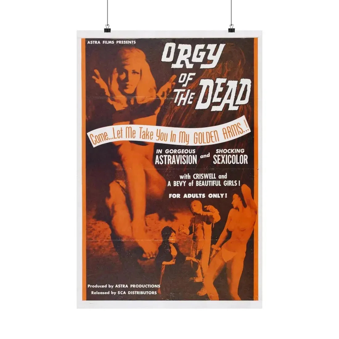 ORGY OF THE DEAD 1965 - Paper Movie Poster - The Sticker Space