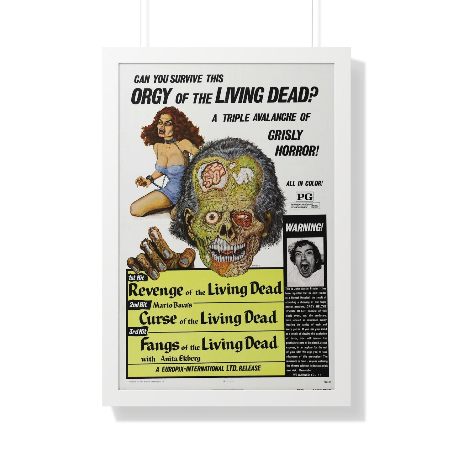 ORGY OF THE LIVING DEAD 1973 - Framed Movie Poster-20" x 30"-The Sticker Space