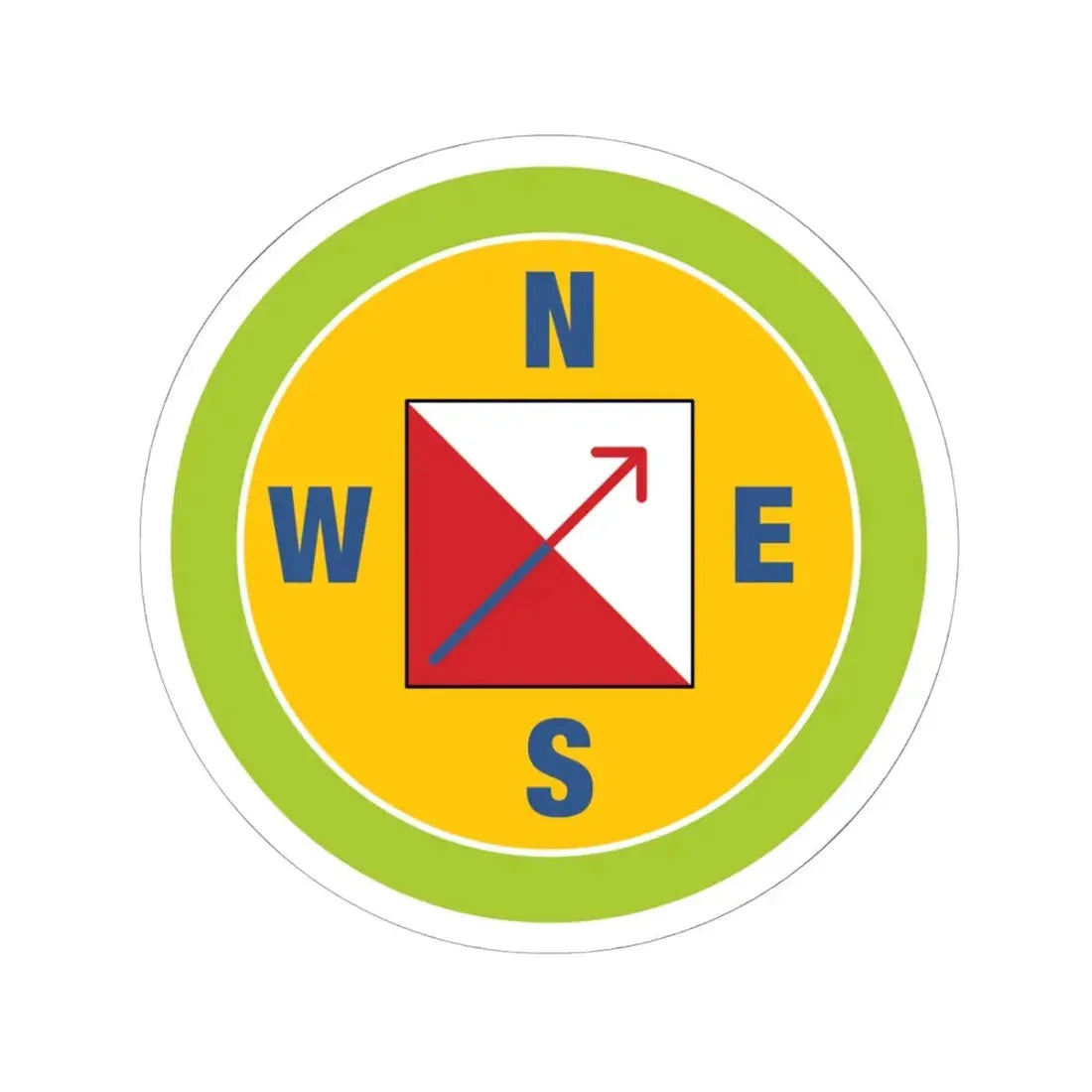 Orienteering (Boy Scout Merit Badge) STICKER Vinyl Kiss-Cut Decal 6 Inch White - The Sticker Space