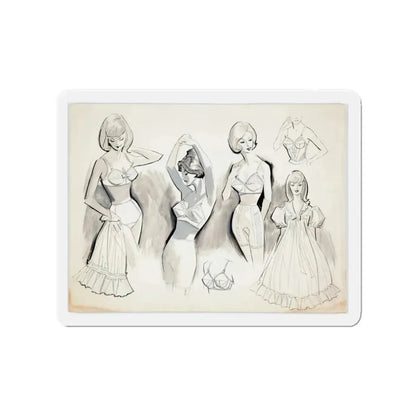 Original Commercial Art Illustration (c. 1960s) (Magazine Illustration) Refrigerator Magnet - The Sticker Space