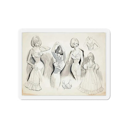 Original Commercial Art Illustration (c. 1960s) (Magazine Illustration) Refrigerator Magnet - The Sticker Space