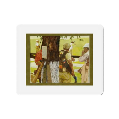 Original Illustration (4), c. 1960 (Magazine Illustration) Refrigerator Magnet 3 Inch - The Sticker Space