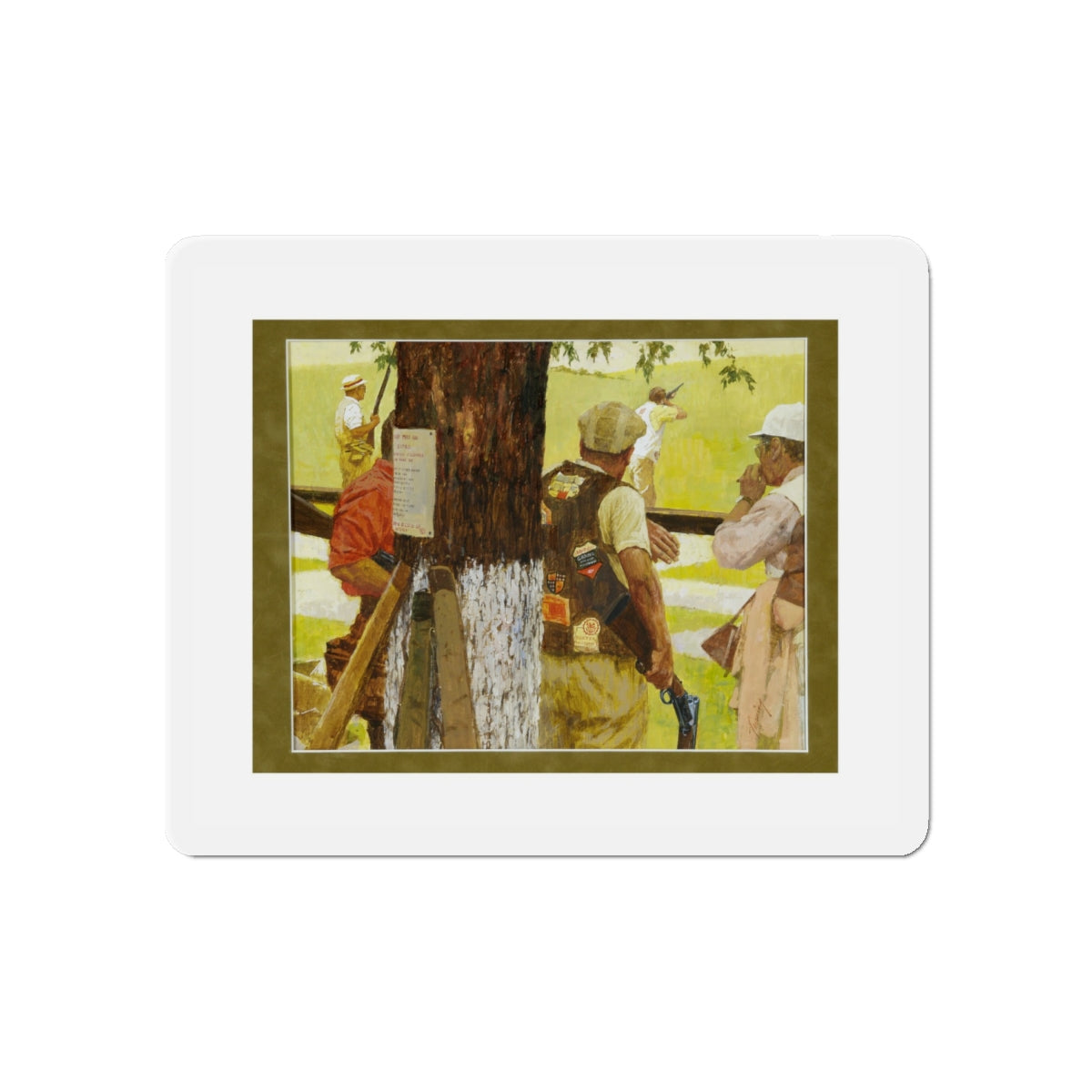 Original Illustration (4), c. 1960 (Magazine Illustration) Refrigerator Magnet-6 × 6"-The Sticker Space