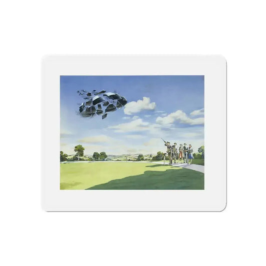 Original Illustration, c. 1945_1 (Magazine Illustration) Refrigerator Magnet 6 Inch - The Sticker Space