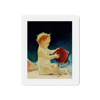 Original Illustration (c.1930) Published as a calendar (Magazine Illustration) Refrigerator Magnet - The Sticker Space