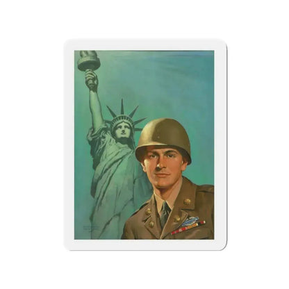 Original Illustration (c.1943) (Magazine Illustration) Refrigerator Magnet 3 Inch - The Sticker Space
