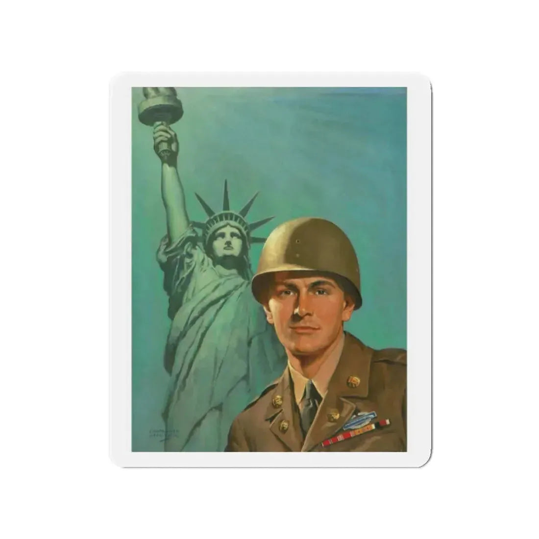 Original Illustration (c.1943) (Magazine Illustration) Refrigerator Magnet - The Sticker Space