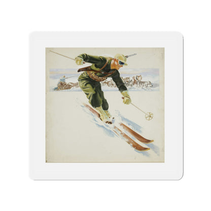 Original Illustration, c. 1945 (Magazine Illustration) Refrigerator Magnet-3" x 3"-The Sticker Space