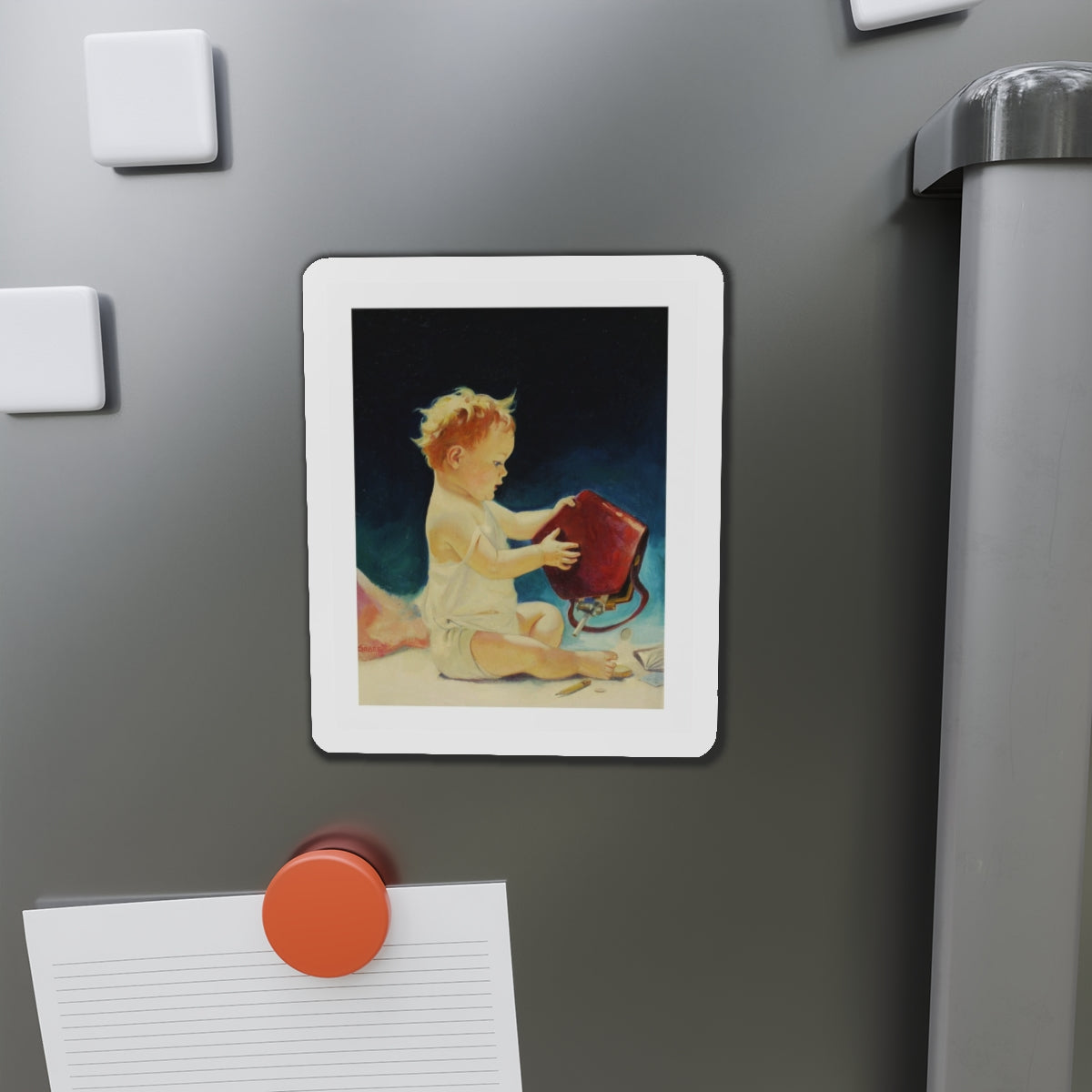 Original Illustration (c.1930) Published as a calendar (Magazine Illustration) Refrigerator Magnet-The Sticker Space