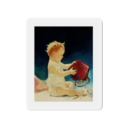 Original Illustration (c.1930) Published as a calendar (Magazine Illustration) Refrigerator Magnet-4" x 4"-The Sticker Space