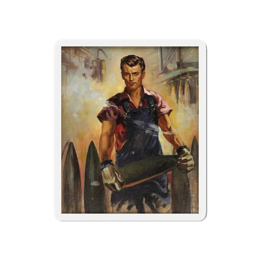 Original illustration (Magazine Illustration) Refrigerator Magnet 6 Inch - The Sticker Space