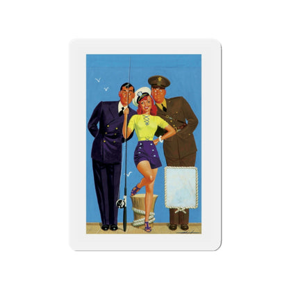 Original Magazine Cover Art (1942) (Magazine Illustration) Refrigerator Magnet-2" x 2"-The Sticker Space