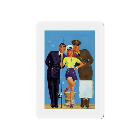 Original Magazine Cover Art (1942) (Magazine Illustration) Refrigerator Magnet-6 × 6"-The Sticker Space