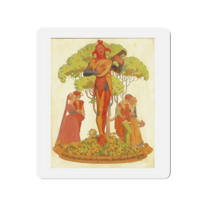 Original Magazine Cover Art (Magazine Illustration) Refrigerator Magnet 2 Inch - The Sticker Space