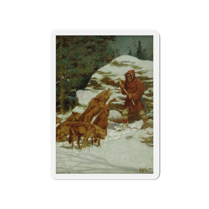 Original magazine illustration, 1914 (Magazine Illustration) Refrigerator Magnet-4" x 4"-The Sticker Space