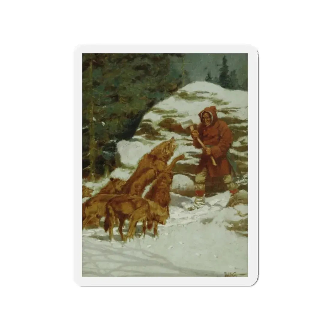 Original magazine illustration, 1914 (Magazine Illustration) Refrigerator Magnet - The Sticker Space