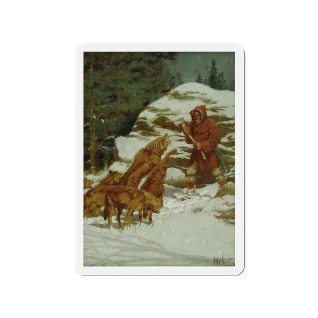 Original magazine illustration, 1914 (Magazine Illustration) Refrigerator Magnet - The Sticker Space