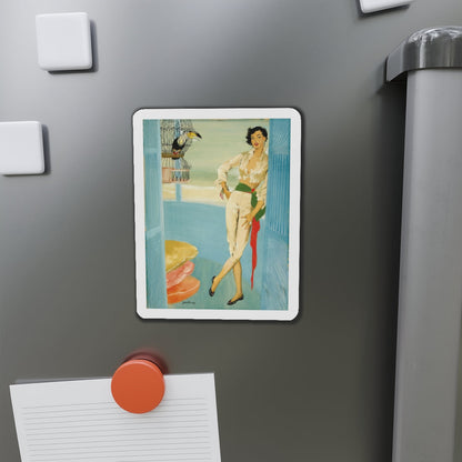 Original magazine illustration (Magazine Illustration) Refrigerator Magnet-The Sticker Space