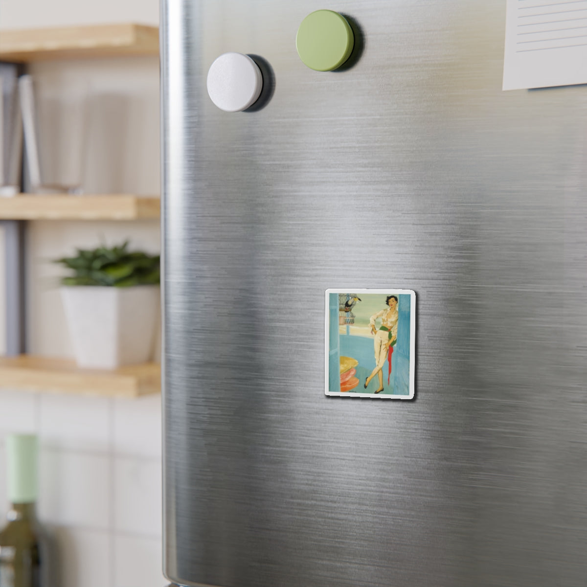 Original magazine illustration (Magazine Illustration) Refrigerator Magnet-The Sticker Space