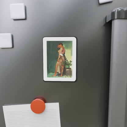 Original Painting (1940-1950) (Magazine Illustration) Refrigerator Magnet-The Sticker Space