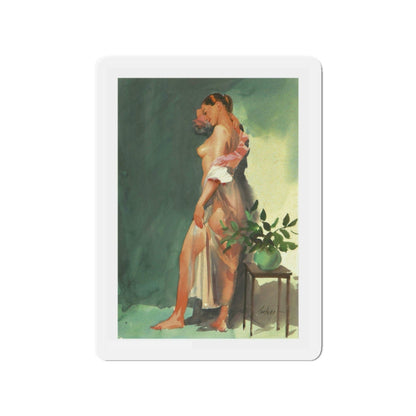 Original Painting (1940-1950) (Magazine Illustration) Refrigerator Magnet-3" x 3"-The Sticker Space