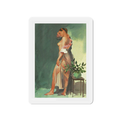 Original Painting (1940-1950) (Magazine Illustration) Refrigerator Magnet-4" x 4"-The Sticker Space