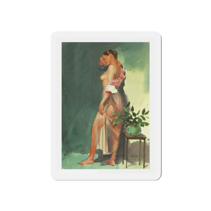 Original Painting (1940-1950) (Magazine Illustration) Refrigerator Magnet-5" x 5"-The Sticker Space