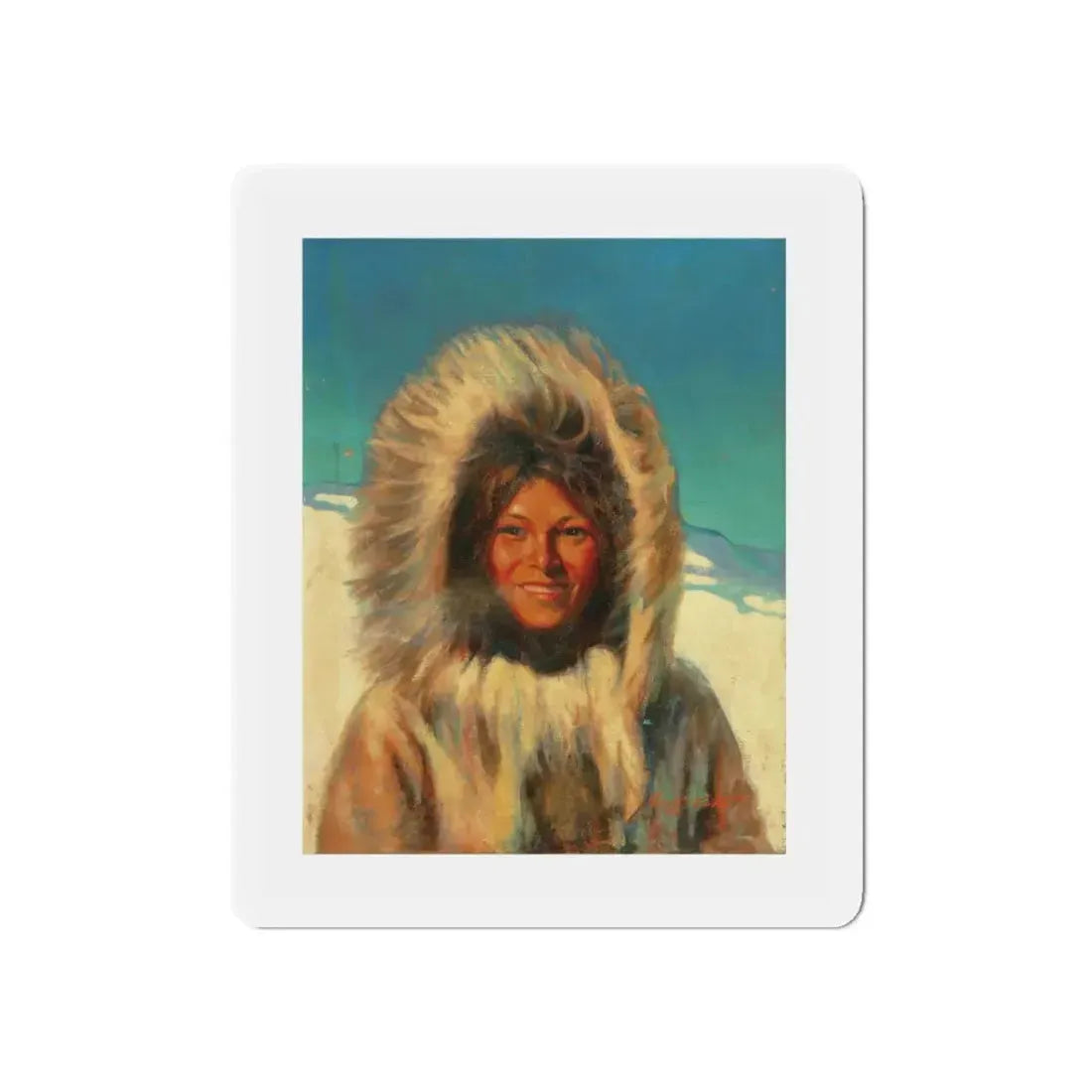 Original Pulp Cover Painting (c.1930) (Magazine Illustration) Refrigerator Magnet - The Sticker Space