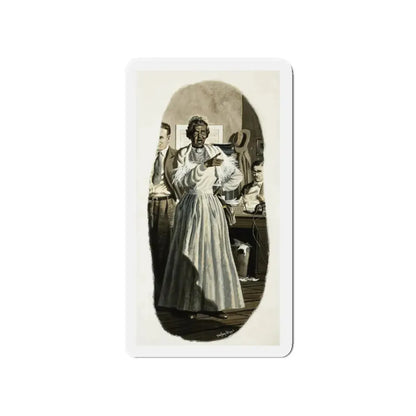 Original Saturday Evening Post magazine story illustration (Magazine Illustration) Refrigerator Magnet - The Sticker Space