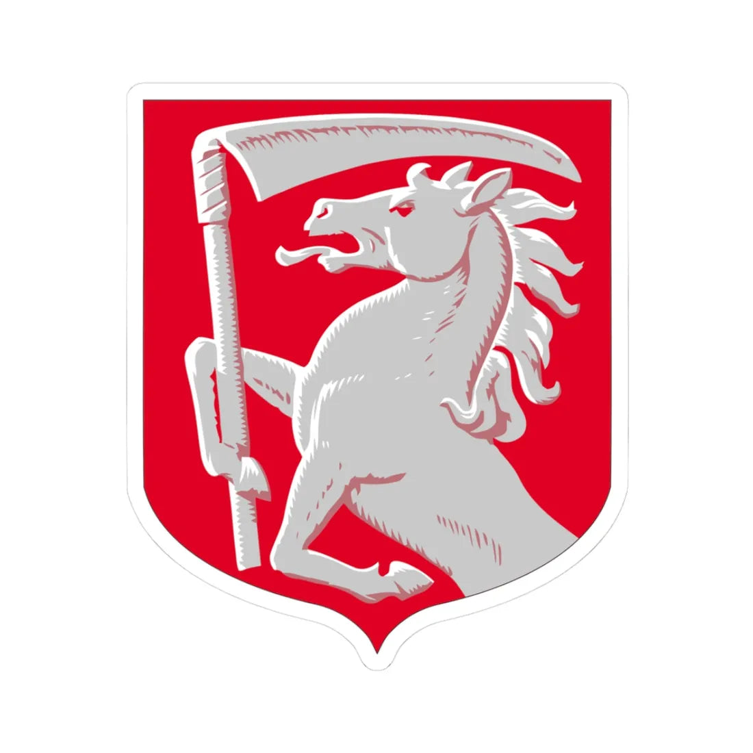 Orimattila.vaakuna (Finland) (Coat of Arms) STICKER Vinyl Kiss-Cut Decal 3 Inch White - The Sticker Space