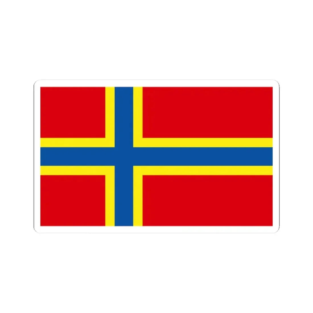 Orkney county flag (Scotland) STICKER Vinyl Kiss-Cut Decal 3 Inch White - The Sticker Space