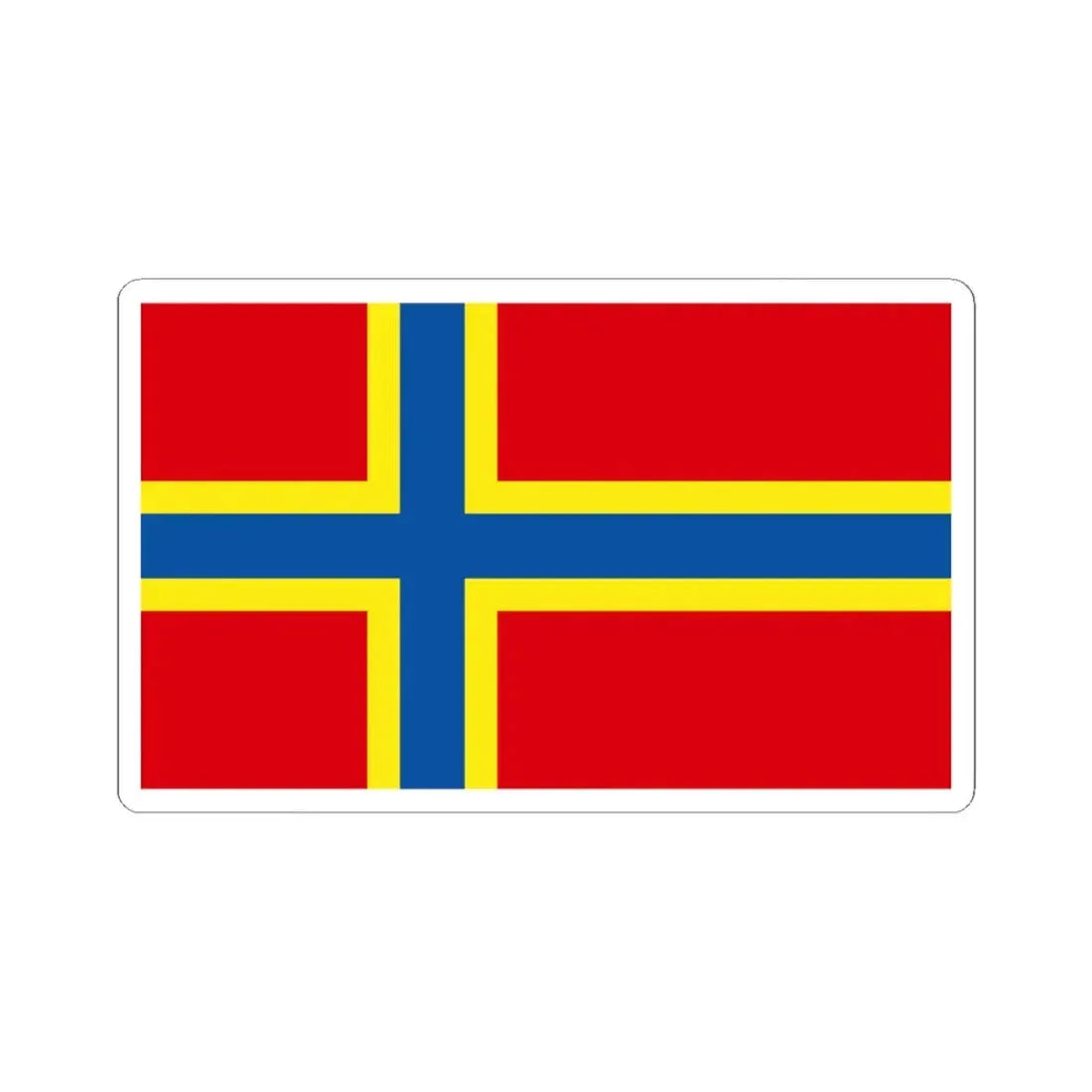 Orkney county flag (Scotland) STICKER Vinyl Kiss-Cut Decal 6 Inch White - The Sticker Space