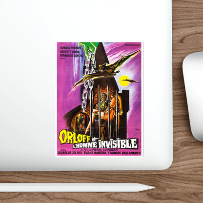 ORLOFF AGAINST THE INVISIBLE MAN (FRENCH) 1970 Movie Poster STICKER Vinyl Die-Cut Decal-The Sticker Space