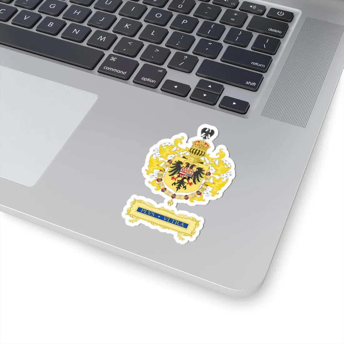 Ornamented Coat of Arms of Charles I of Spain Charles V as Holy Roman Emperor 1530-1556 (Spain) (Coat of Arms) STICKER Vinyl Kiss-Cut Decal - The Sticker Space