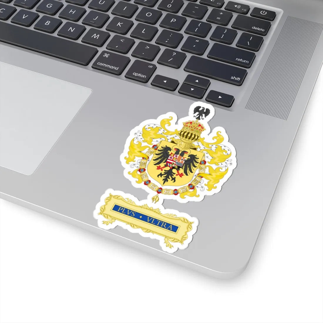 Ornamented Coat of Arms of Charles I of Spain Charles V as Holy Roman Emperor 1530-1556 (Spain) (Coat of Arms) STICKER Vinyl Kiss-Cut Decal - The Sticker Space