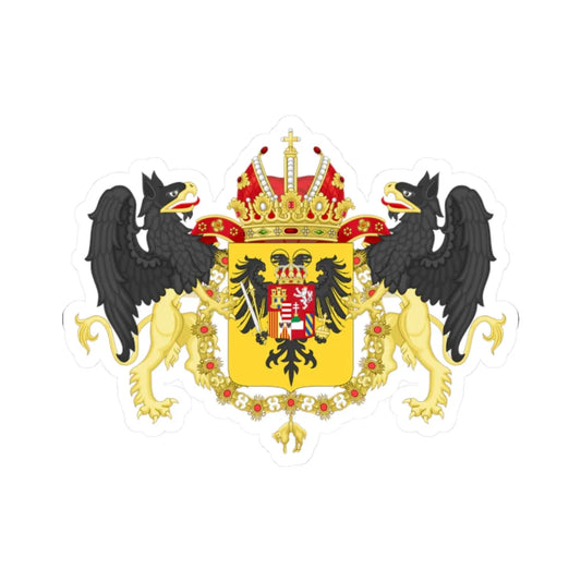 Ornamented Coat of Arms of Charles VI Holy Roman Emperor (Germany) (Coat of Arms) STICKER Vinyl Kiss-Cut Decal 2 Inch White - The Sticker Space