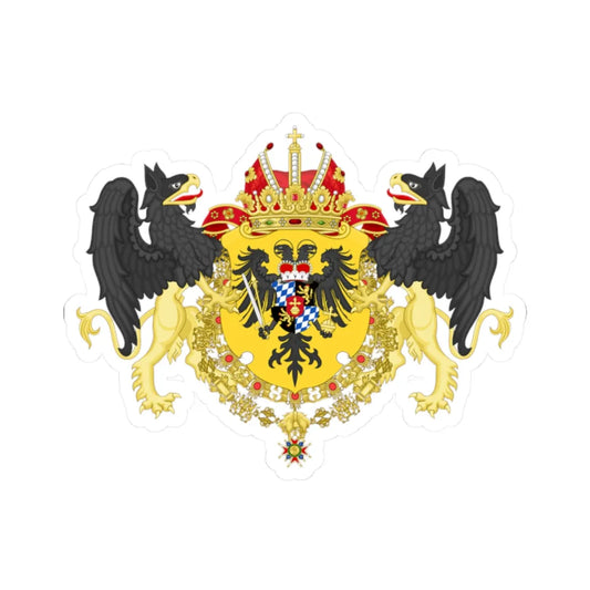 Ornamented Coat of Arms of Charles VII Albert Holy Roman Emperor (Germany) (Coat of Arms) STICKER Vinyl Kiss-Cut Decal 2 Inch White - The Sticker Space
