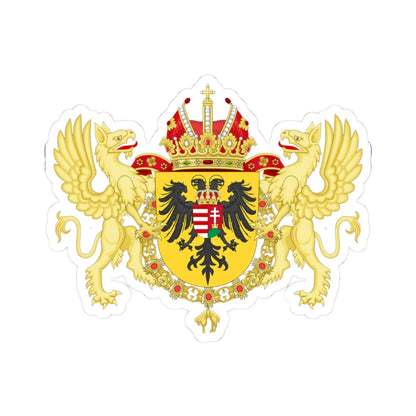 Ornamented Coat of Arms of Joseph I Holy Roman Emperor (Germany) (Coat of Arms) STICKER Vinyl Kiss-Cut Decal 3 Inch White - The Sticker Space