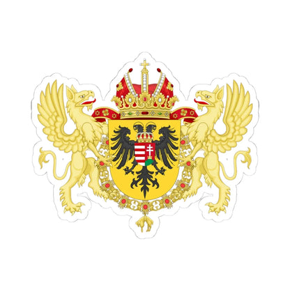 Ornamented Coat of Arms of Joseph I Holy Roman Emperor (Germany) (Coat of Arms) STICKER Vinyl Kiss-Cut Decal 4 Inch White - The Sticker Space