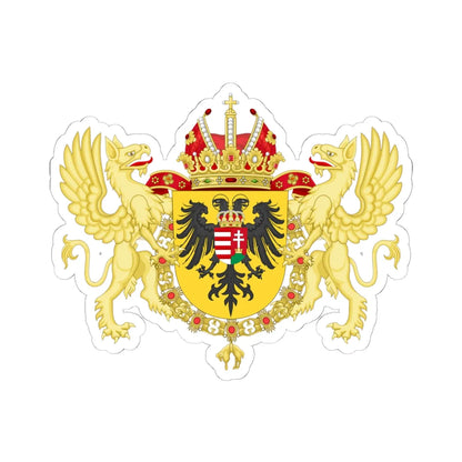 Ornamented Coat of Arms of Joseph I Holy Roman Emperor (Germany) (Coat of Arms) STICKER Vinyl Kiss-Cut Decal 6 Inch White - The Sticker Space