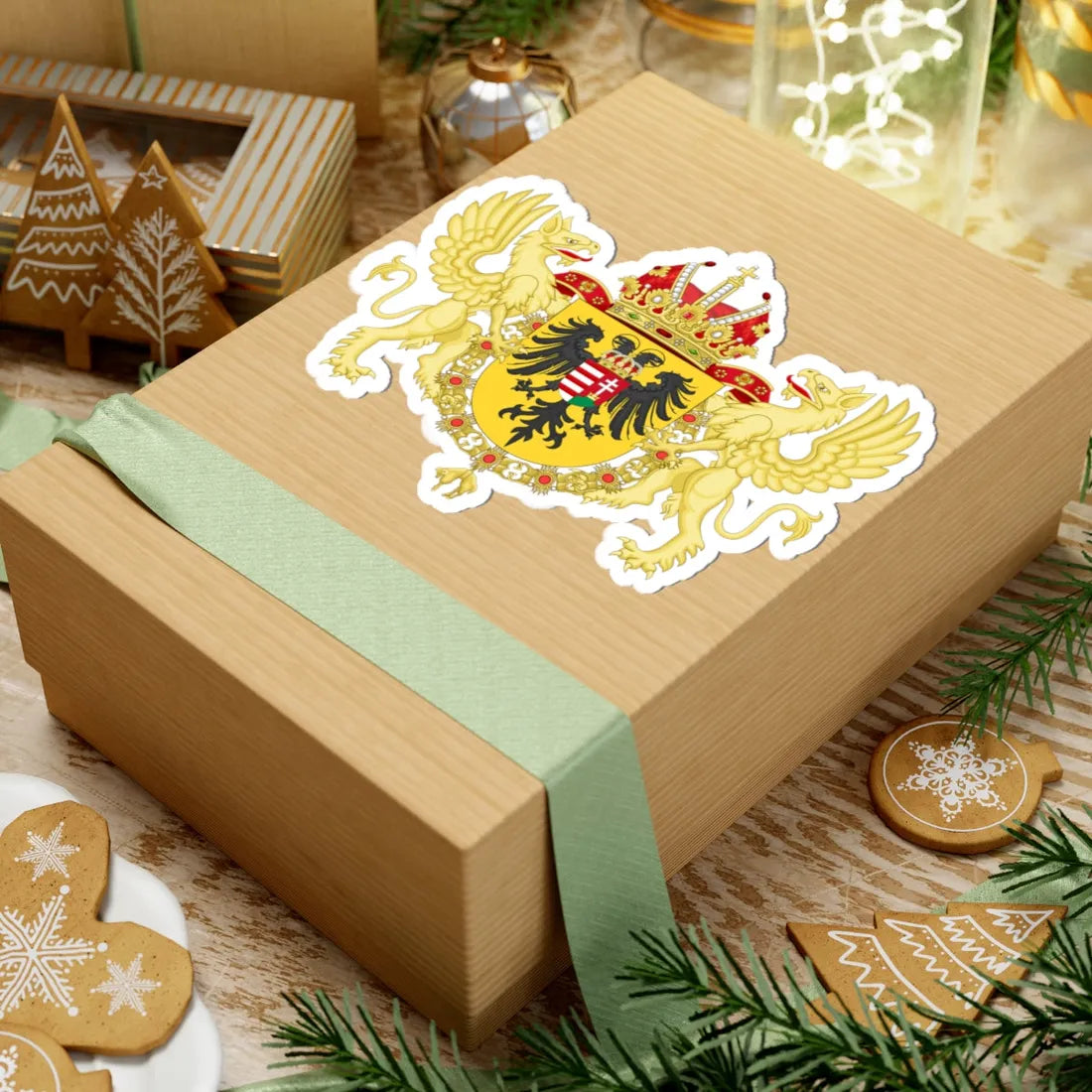 Ornamented Coat of Arms of Joseph I Holy Roman Emperor (Germany) (Coat of Arms) STICKER Vinyl Kiss-Cut Decal - The Sticker Space