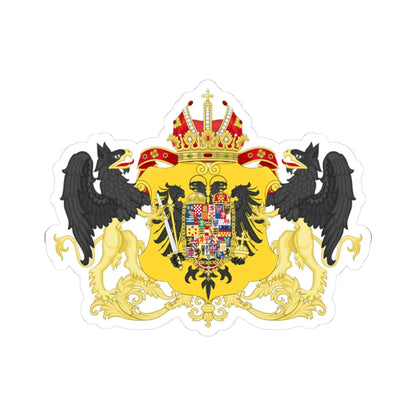 Ornamented Coat of Arms of Joseph II Holy Roman Emperor (Germany) (Coat of Arms) STICKER Vinyl Kiss-Cut Decal 3 Inch White - The Sticker Space