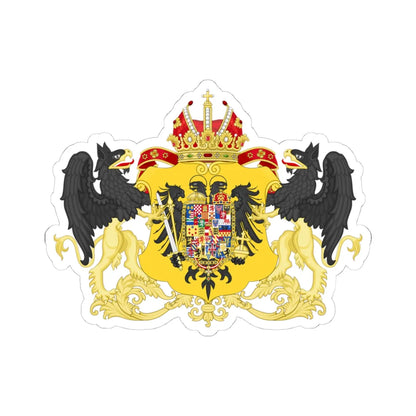 Ornamented Coat of Arms of Joseph II Holy Roman Emperor (Germany) (Coat of Arms) STICKER Vinyl Kiss-Cut Decal 4 Inch White - The Sticker Space